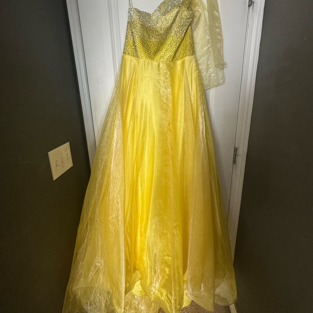 Sugar Kayne Yellow Pageant Dress